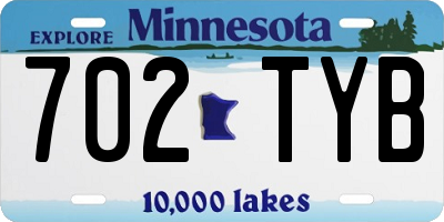 MN license plate 702TYB