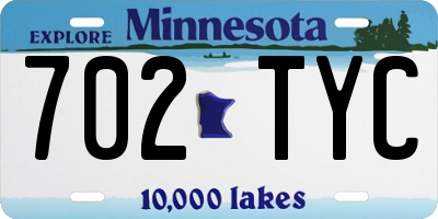 MN license plate 702TYC