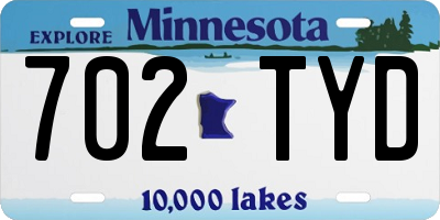 MN license plate 702TYD
