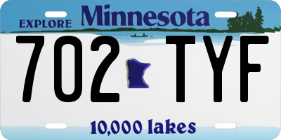 MN license plate 702TYF