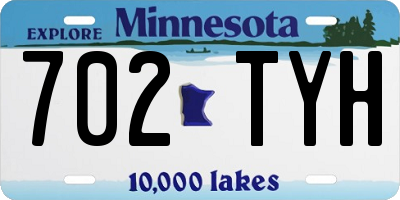 MN license plate 702TYH