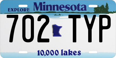 MN license plate 702TYP