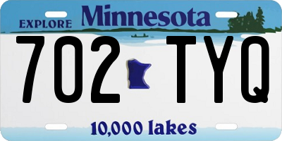 MN license plate 702TYQ