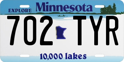 MN license plate 702TYR
