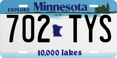 MN license plate 702TYS