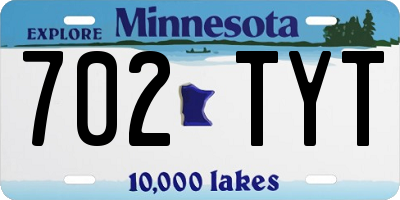 MN license plate 702TYT