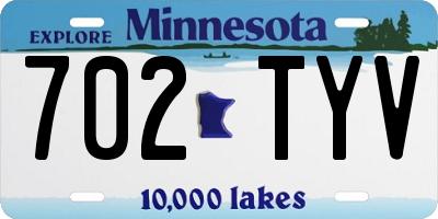 MN license plate 702TYV