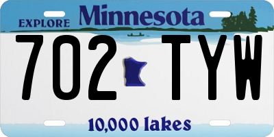 MN license plate 702TYW