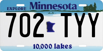 MN license plate 702TYY
