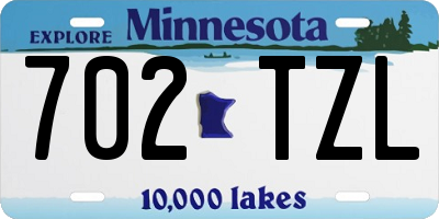 MN license plate 702TZL