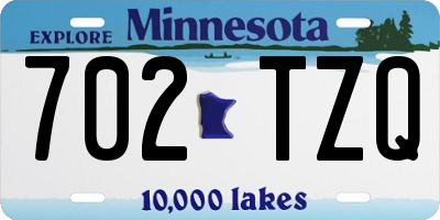 MN license plate 702TZQ