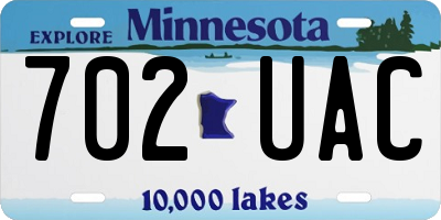 MN license plate 702UAC