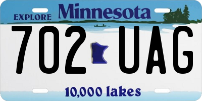 MN license plate 702UAG