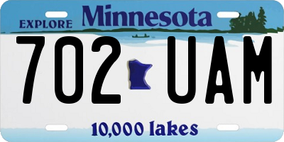 MN license plate 702UAM