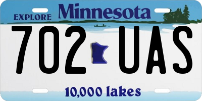 MN license plate 702UAS