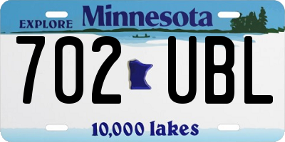MN license plate 702UBL