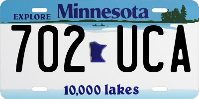 MN license plate 702UCA