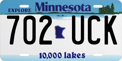 MN license plate 702UCK