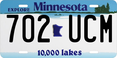 MN license plate 702UCM