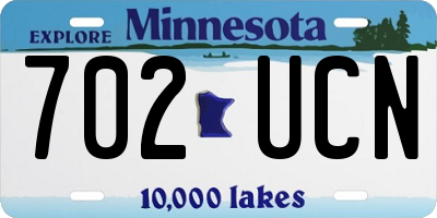 MN license plate 702UCN