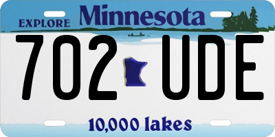 MN license plate 702UDE
