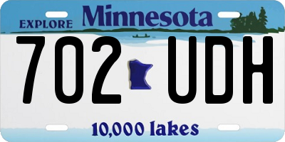 MN license plate 702UDH