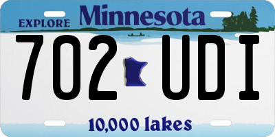 MN license plate 702UDI