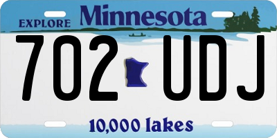 MN license plate 702UDJ
