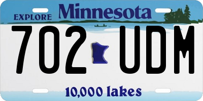 MN license plate 702UDM