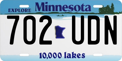 MN license plate 702UDN