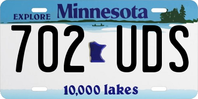 MN license plate 702UDS