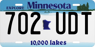 MN license plate 702UDT