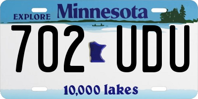 MN license plate 702UDU