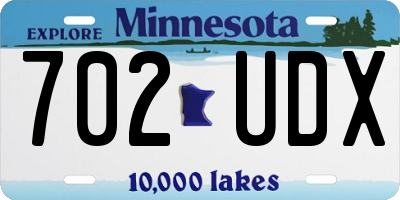 MN license plate 702UDX