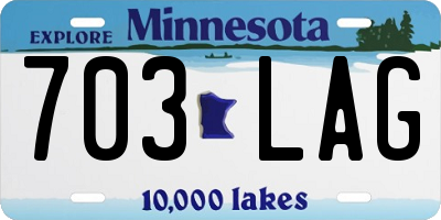 MN license plate 703LAG