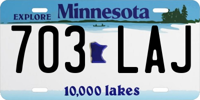 MN license plate 703LAJ