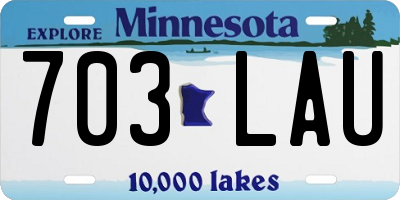 MN license plate 703LAU