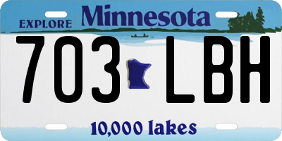 MN license plate 703LBH