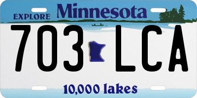 MN license plate 703LCA