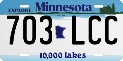 MN license plate 703LCC