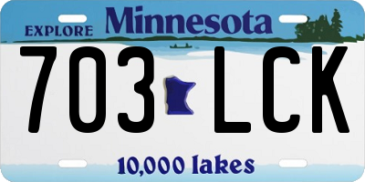 MN license plate 703LCK