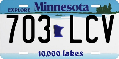 MN license plate 703LCV