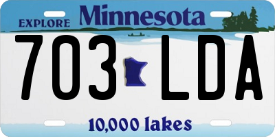 MN license plate 703LDA