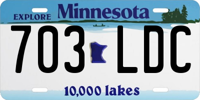 MN license plate 703LDC