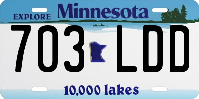 MN license plate 703LDD