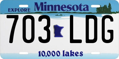 MN license plate 703LDG
