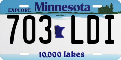 MN license plate 703LDI