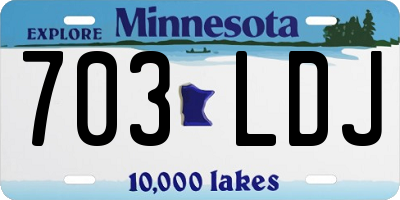 MN license plate 703LDJ