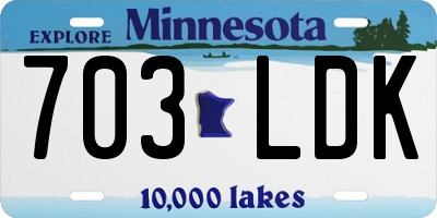 MN license plate 703LDK