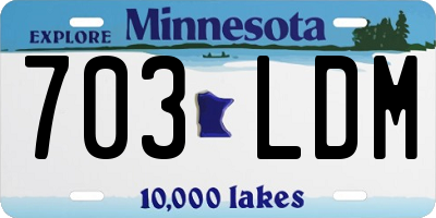 MN license plate 703LDM